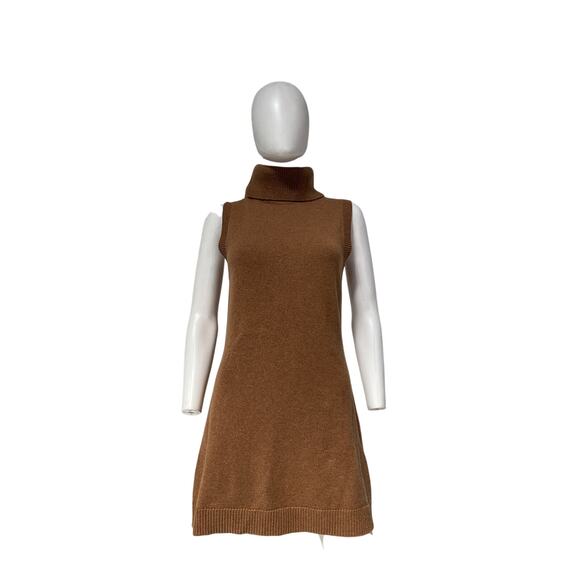 Reformation 'Holland' Brown Cashmere Turtleneck Sweater Dress Size S - Picture 1 of 4